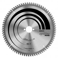 BOSCH OptilineWood zāģa disks 254x2 T60