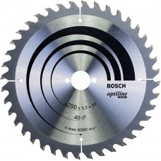 BOSCH Disks 250x30x3.2mm T40 OptilineWood