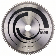 BOSCH MultiMaterial zāģa asmens 254x3,2x30 mm T80